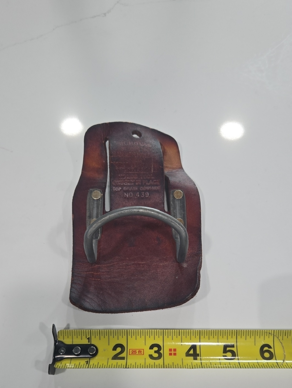 NICHOLAS Brown Leather Tool/Harness Holder with Metal Ring